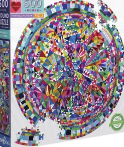 eeBoo - Rundt puslespil 500 brk - Triangle pattern