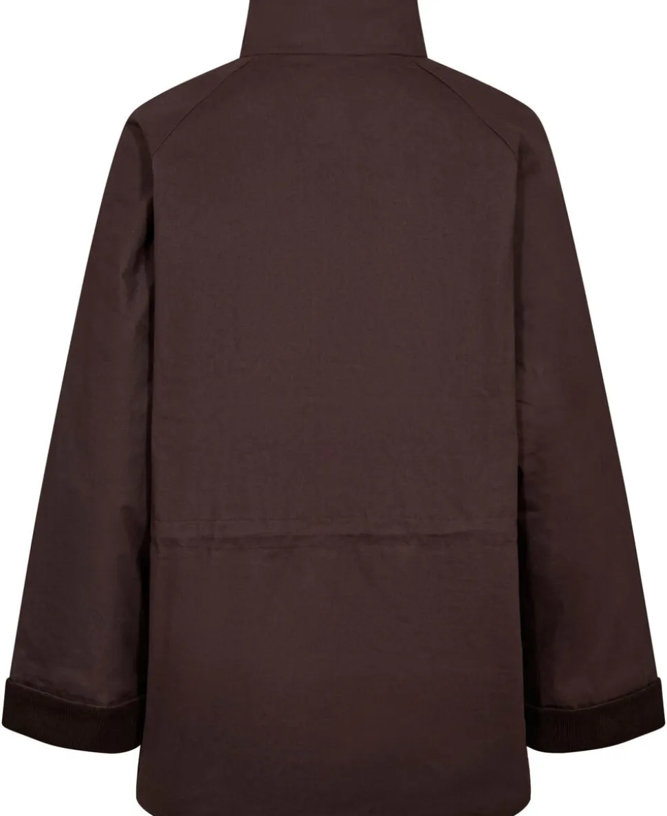 Emmy 3 Coated jakke med fløjl kanter - GRS