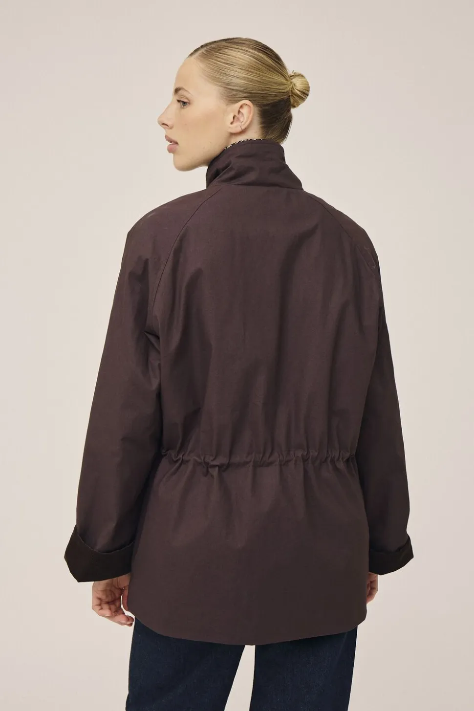 Emmy 3 Coated jakke med fløjl kanter - GRS