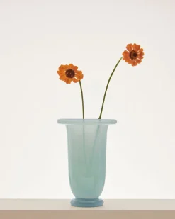 Empire Vase-Medium-Ice blue with light blue base