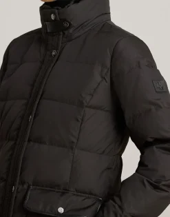 Faux-Fur-Trim Quilted Down Maxicoat