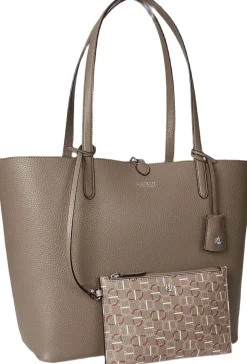 Faux-Leather Large Reversible Tote Bag