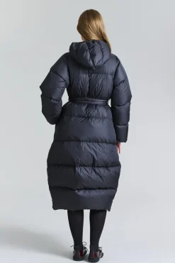 Feather down dunjakke med bælte