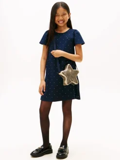 FESTIVE STUD ALINE DRESS SS