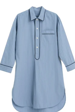 Fineline Long Nightshirt-S/M-Blue