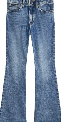 Flared Indigo Denim Jean