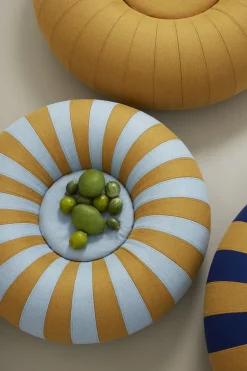 FLOAT, SMALL, DARK BLUE/OCHRE