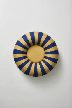 FLOAT, SMALL, DARK BLUE/OCHRE