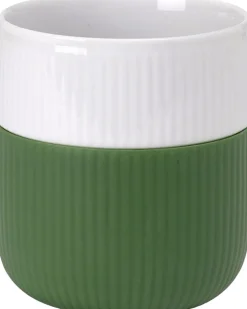 Fluted Contrast Mug 35cl Forest Green