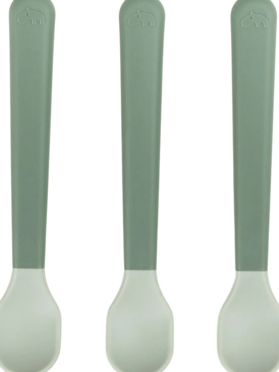 Foodie easy-grip babyske 3-pak Grøn