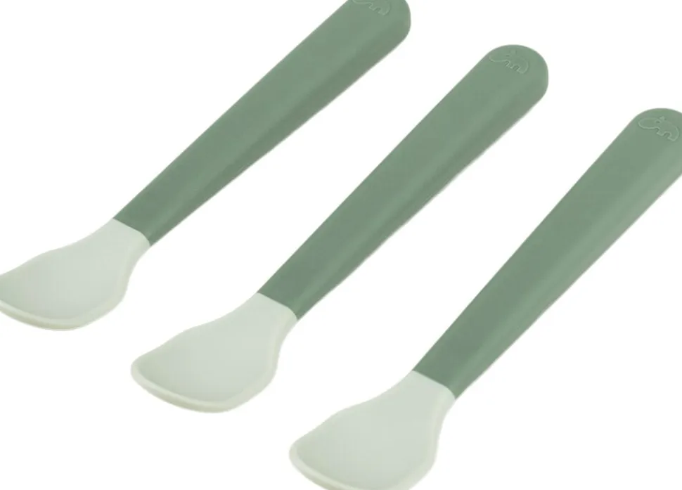 Foodie easy-grip babyske 3-pak Grøn