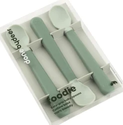 Foodie easy-grip babyske 3-pak Grøn