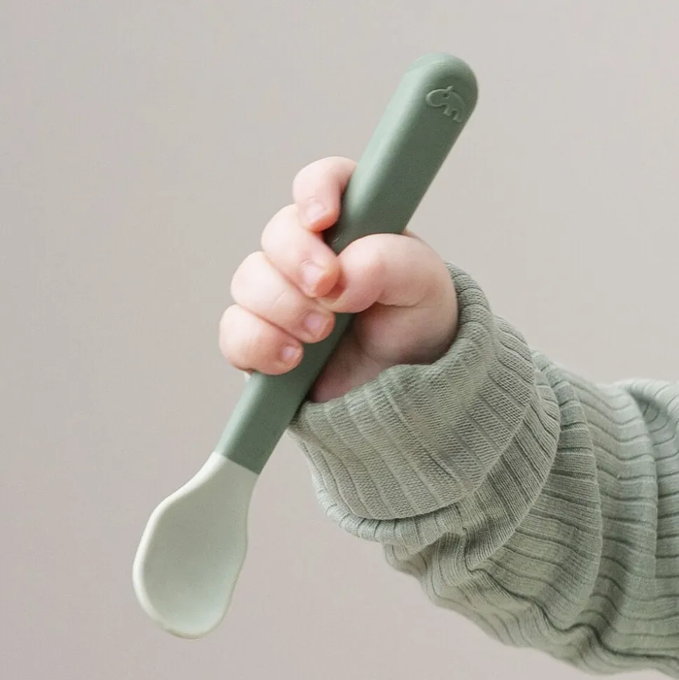 Foodie easy-grip babyske 3-pak Grøn