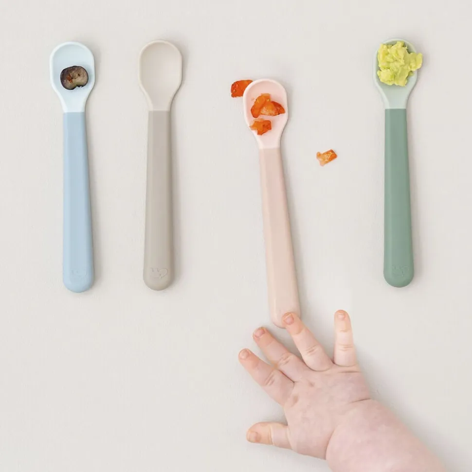 Foodie easy-grip babyske 3-pak Grøn