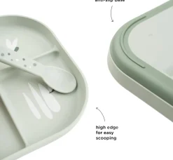 Foodie inddelt tallerken Croco Grøn