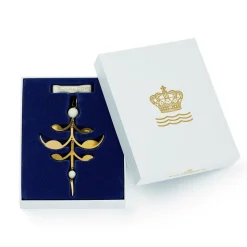 Forgyldt juleornamen, palmette