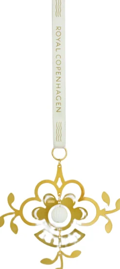 Forgyldt juleornament, blomst