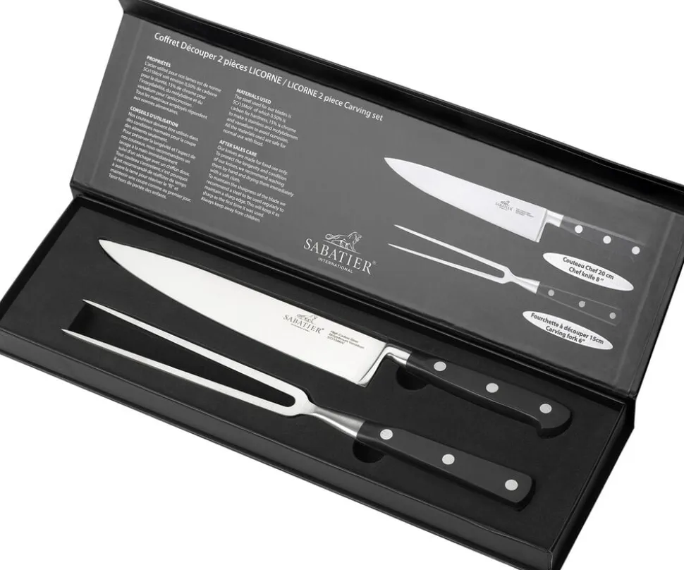 Forskærersæt Licorne 2 dele Stål/Sort