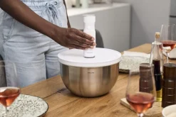 Fresh & Save BOWLS Vakuumskål L / 26 cm, Rustfrit stål, Sølv