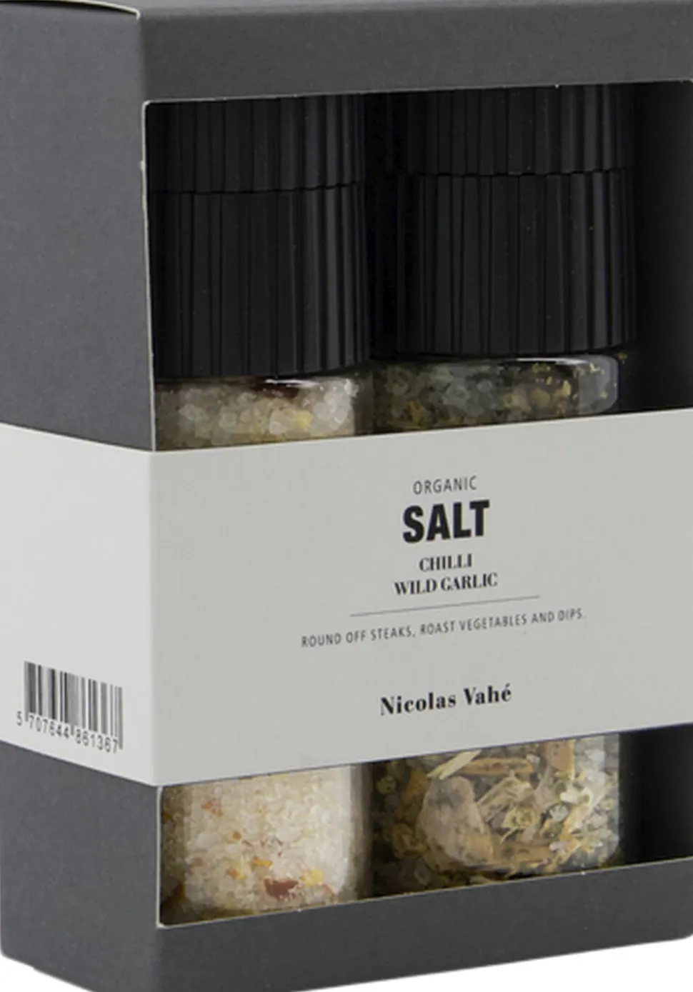 Gaveæske, Nicolas Vahé Organic Chilli salt & Wild garlic