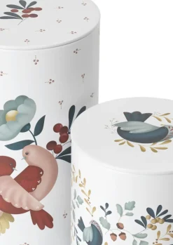 GC Cottage Opbevaringsdåse Ø10/Ø11 hvid m. deko 2 stk.