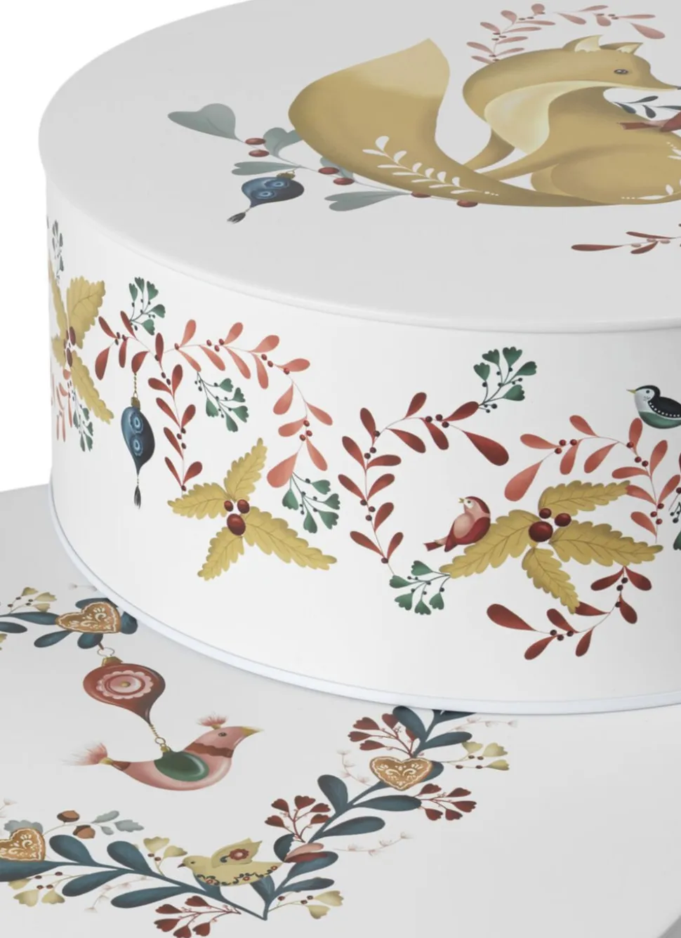 GC Cottage Opbevaringsdåse Ø20/Ø22 hvid m. deko 2 stk.