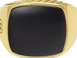 Gentlemen's Gold Signet Ring with Black Onyx
