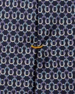 Geometric Print Silk Tie