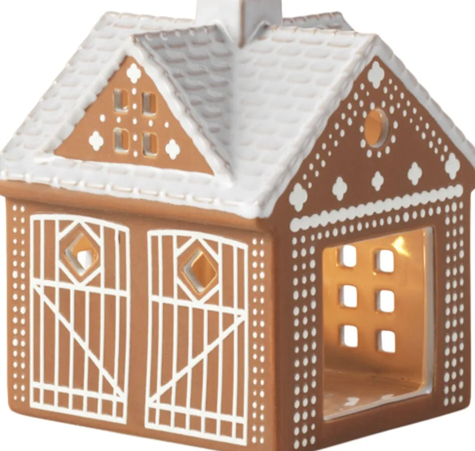 Gingerbread Lyshus Julestald H11. 5 brun