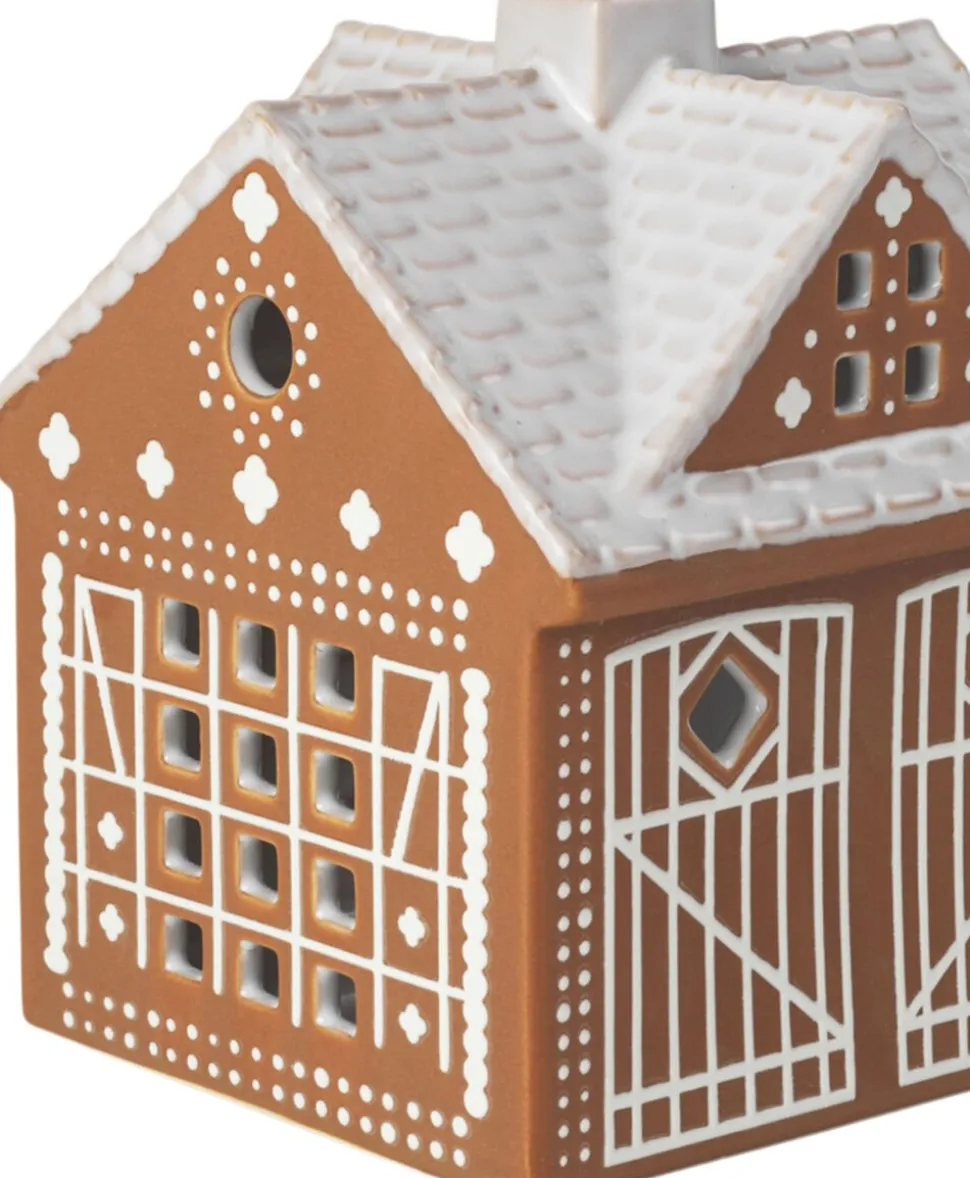 Gingerbread Lyshus Julestald H11. 5 brun