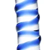 GLAS - BLUE SPIRAL GLASS DILDO