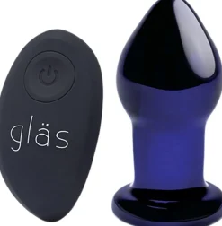 GLAS - RECHARGEABLE REMOTE CONTROLLED VIBRATING BUTT PLUG