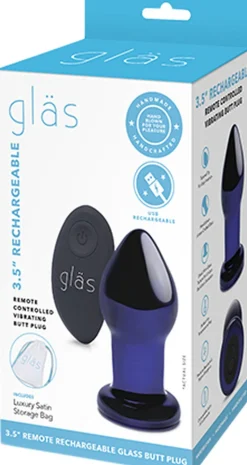 GLAS - RECHARGEABLE REMOTE CONTROLLED VIBRATING BUTT PLUG