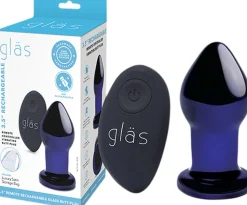 GLAS - RECHARGEABLE REMOTE CONTROLLED VIBRATING BUTT PLUG