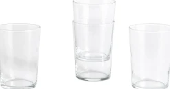 Glass-Set of 4 Large-Clear