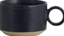 GRAINY tea cup w. handle, dark blue
