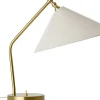 Gräshoppa Table Lamp, Fabric Shade, EU Base: Shiny Brass, Sh