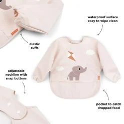 Hagesmæk m/ærmer og lomme Playground Pudder