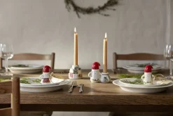 Hammershøi Christmas Gaver lysestage Ø7. 5 cm hvid m. deko