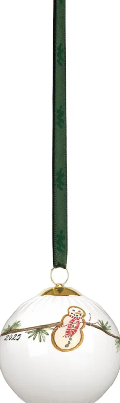 Hammershøi Christmas Kugle 2025 Ø6 cm hvid m. deko