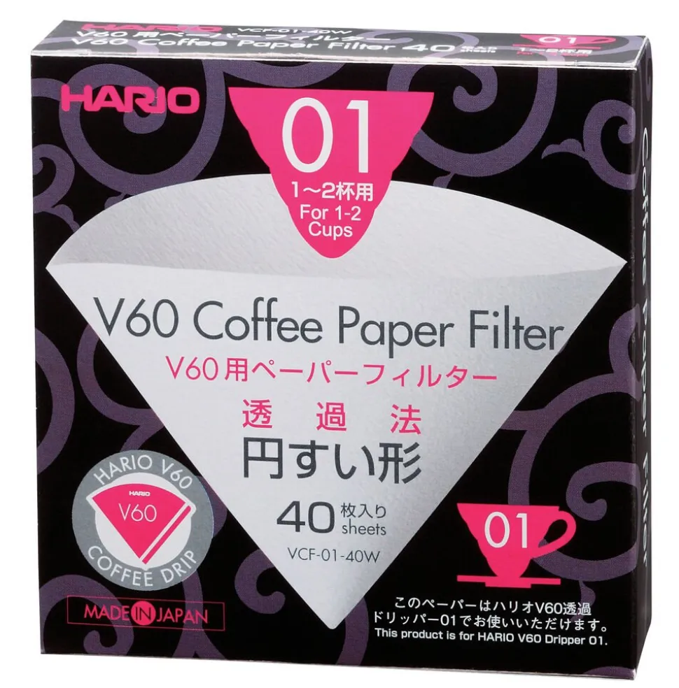 Hario Paper Filter 1 Cup (40 pcs. Box)