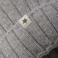 Hat Knit Alpaca Pompom