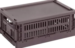 HAY Colour Crate Lid Plastic-Small-Bordeaux