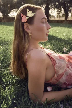 Heart Apple Hairclip, Pear Sorbet