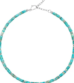 Heishi Turquoise Choker with Silver