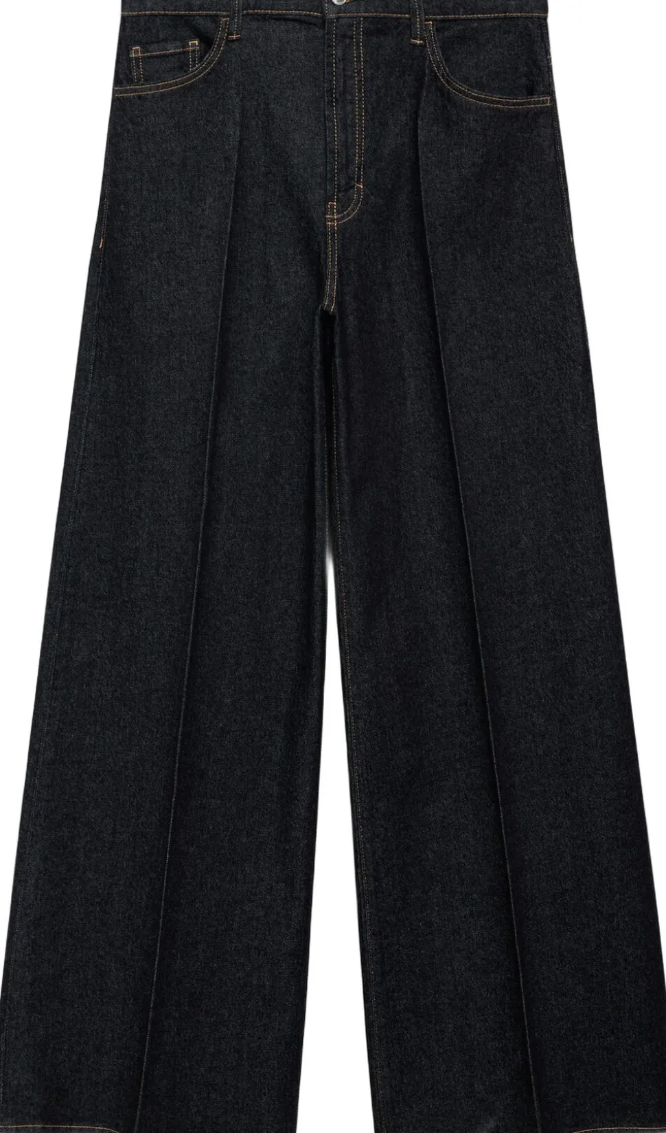 High-waisted wide-leg jeans