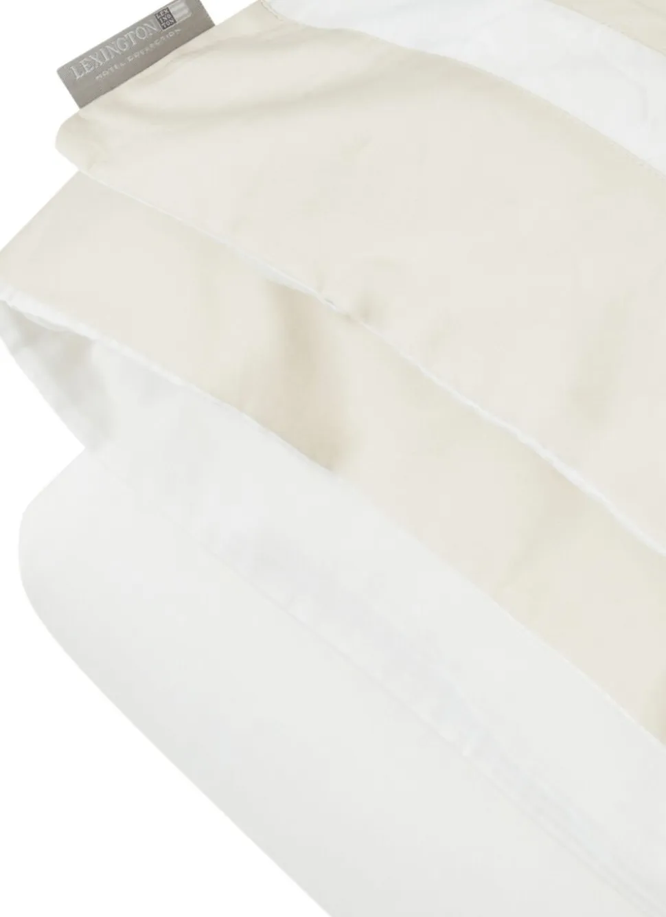 Hotel Sateen White/Light Sand Contrast Duvet Cover