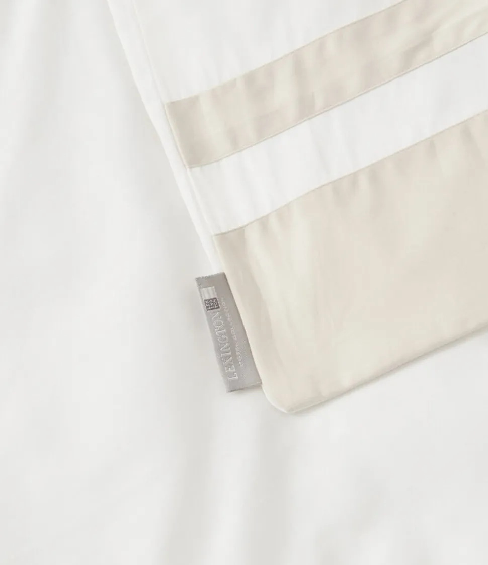 Hotel Sateen White/Light Sand Contrast Duvet Cover