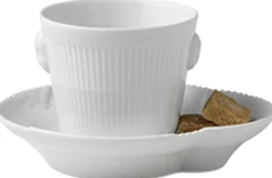 Hvid Elements 10 cl. espressokop med underkop