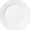 Hvid Riflet 19 cm. tallerken